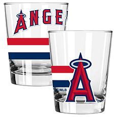 Officially Licensed MLB 15 oz. Old Fashioned Glass 2-pack - Angels