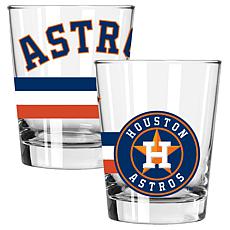 Officially Licensed MLB 15 oz. Old Fashioned Glass 2-pack - Astros