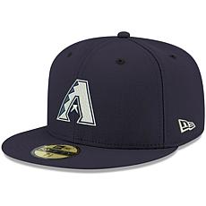 Officially Licensed MLB Men's New Era White Logo Hat - Diamondbacks 