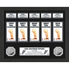 Officially Licensed NBA Spurs Banner Bronze Coin Photo Mint