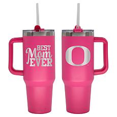 Officially-Licensed NCAA  40oz Best Mom Ever Pink Tumbler, Oregon