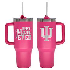Officially-Licensed NCAA  40oz Best Mom Ever Pink Tumbler, Indiana 