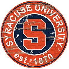 Officially Licensed NCAA  Distressed Round Sign - Syracuse