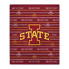 Officially Licensed NCAA IA State Cyclones Logo Stripe Fleece Blanket