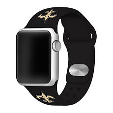 Officially Licensed NFL 42mm/44mm Apple Watch Med. Sport Band - Saints