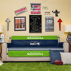 Officially Licensed NFL Blue Seattle Seahawks Sofa Protector