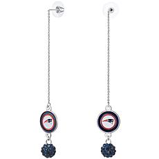 Officially Licensed NFL Chain Pierce Shambala Earrings - Patriots 
