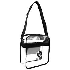 Officially Licensed NFL Clear Carryall Crossbody Tote - Raiders 
