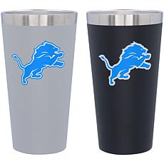Officially Licensed NFL Detroit Lions 2-Pack 16 oz. Pint Glass Set
