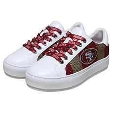 Officially Licensed NFL Lace-Up Sparkle Sneaker by Cuce Shoes