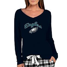 Football Fan Shop Officially Licensed NFL Philadelphia Eagles Ladies Gather Nightshirt - Black