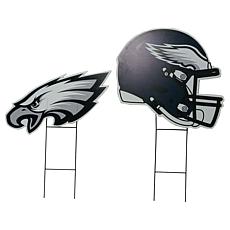 Officially Licensed NFL Logo & Helmet 2pk Yard Signs by Pegasus Sports