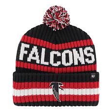 New Era Black Atlanta Falcons Snowy Cuffed Knit Hat with Pom