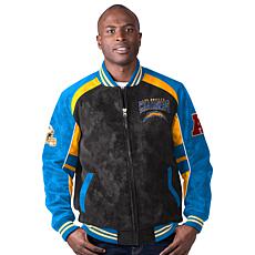 Officially Licensed NFL Men's Faux Suede Full-Zip Jacket by Glll