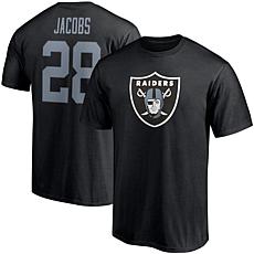 Officially Licensed NFL Men's Josh Jacobs Blk Player T-Shirt - Raid...