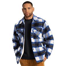 Officially Licensed NFL Men's Plaid Shirt Jacket