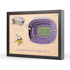 Officially Licensed NFL Minnesota Vikings StadiumView 3D Wall Art