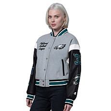 Officially Licensed NFL Starter Women's Cropped Varsity Jacket by Glll