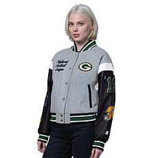 Officially Licensed NFL Starter Women's Cropped Varsity Jacket by Glll