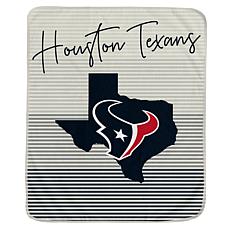 Officially Licensed NFL Ultra Fleece State Stripe Throw Blanket-Texans
