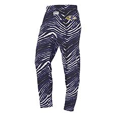 Officially Licensed NFL Unisex Pull-On Zebra-Print Knit Pant by Zubaz