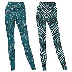 Officially Licensed NFL Women's 2-pack Printed Leggings by Zubaz