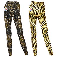 Officially Licensed NFL Women's 2-pack Printed Leggings by Zubaz