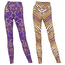 Officially Licensed NFL Women's 2-pack Printed Leggings by Zubaz