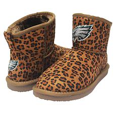 Officially Licensed NFL Women's Leopard-Print Bling Boot by Love Cuce