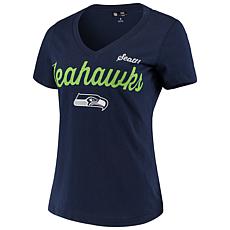 Officially Licensed NFL Women's Seahawks Post Season V-Neck T-Shirt