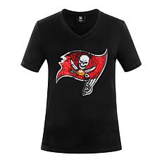 Officially Licensed NFL Women's Sequin Logo Tee from Fabgating by Cucé