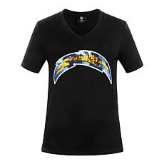 Officially Licensed NFL Women's Sequin Logo Tee from Fabgating by Cucé