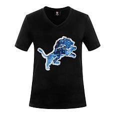 Officially Licensed NFL Women's Sequin Logo Tee from Fabgating by Cucé