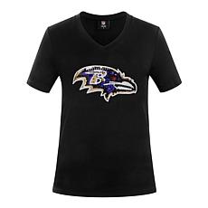 Officially Licensed NFL Women's Sequin Logo Tee from Fabgating by Cucé