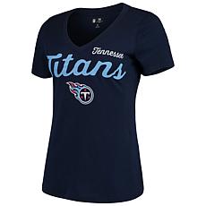 Women's Majestic Threads Derrick Henry Camo Tennessee Titans Name & Number  V-Neck Tri-Blend T-Shirt