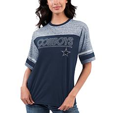 Dallas Cowboys New Era Women's Athletic Varsity Lace-Up V-Neck