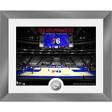 Officially Licensed Philadelphia 76ers Art Deco Silver Coin Photo Mint