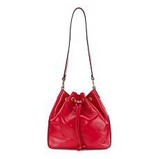 Patricia Nash Belamy Leather Drawstring Bucket Bag