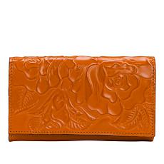 Patricia Nash Emlyn Leather Trifold Wallet with RFID Protection