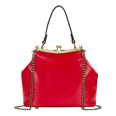 Patricia Nash Laureana Leather or Canvas Frame Satchel