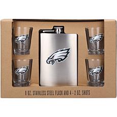 Philadelphia Eagles 8oz. Stainless Steel Flask & 2oz. Shot Glass Set