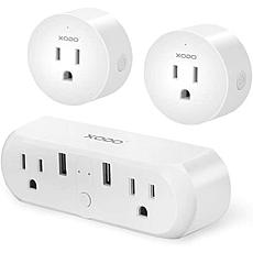 PK4 Wi-Fi Smart Plug Outlet, Compatible w/ Alexa & Google Assistant