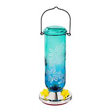 Plow and Hearth Hanging Glass Hummingbird Feeder