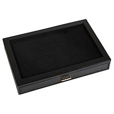 Prestige™ Croco-Embossed Single Drawer Jewelry Box - Open