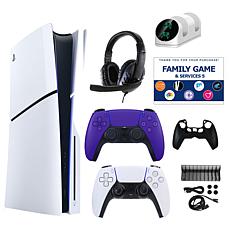 PS5 Slim Console with Extra DualSense, Accessories Kit & Voucher