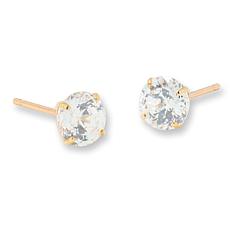 Radiance by Absolute™ 10K Gold 1ctw 100-Facet Round Stud Earrings