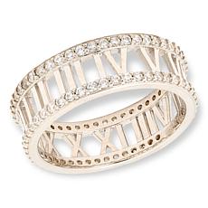 Radiance by Absolute™ 1.50ctw Roman Numeral Wide Band Ring
