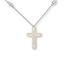 Radiance by Absolute™ 2.50ctw Platinum-Plated Cross Necklace