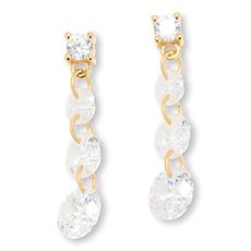 Radiance by Absolute™ 3.50ctw 4-Stone Floating Drop Earrings