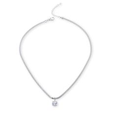 Radiance by Absolute™ 5.4ct Round Solitaire Snake Chain Drop Necklace